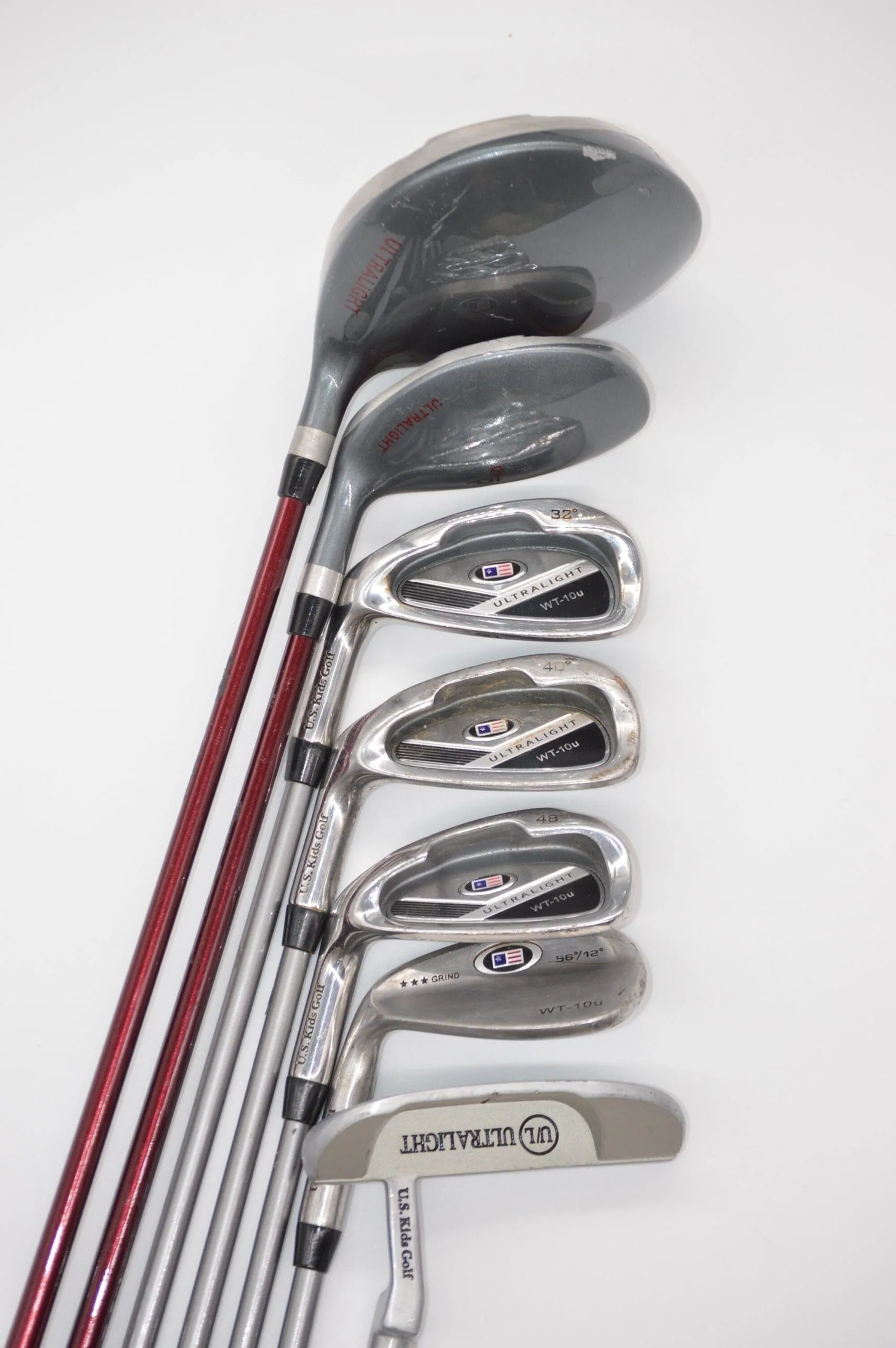 GolfRoots Lefty Kids USKG Ultralight WT-10u Full Set 3 GolfRoots Lefty Kids USKG Ultralight WT-10u Full Set