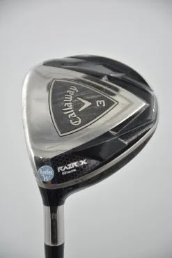 GolfRoots Women's Lefty Callaway Razr X Black 3 Wood W Flex